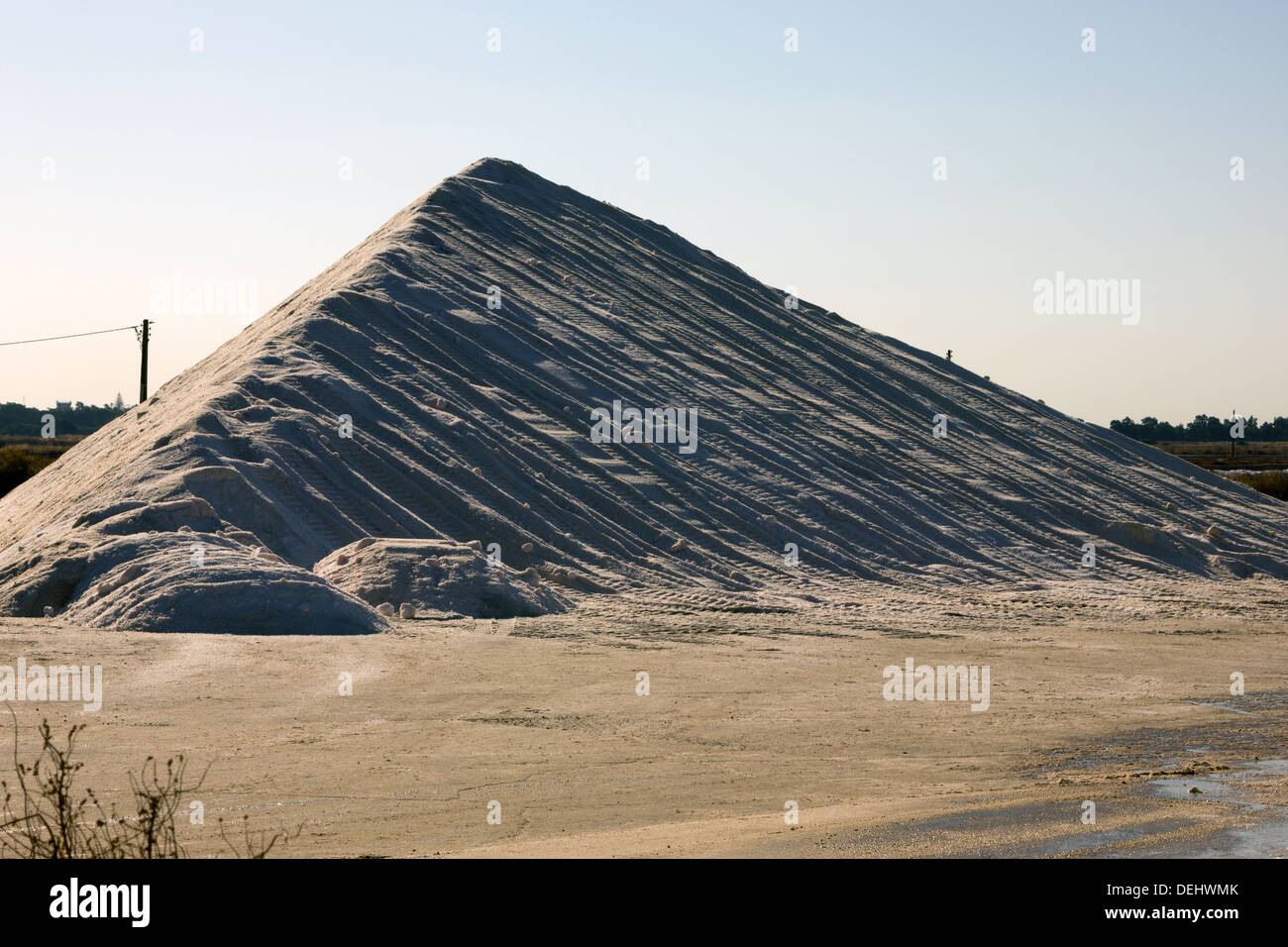 Pila di raccolte di recente il sale Foto Stock