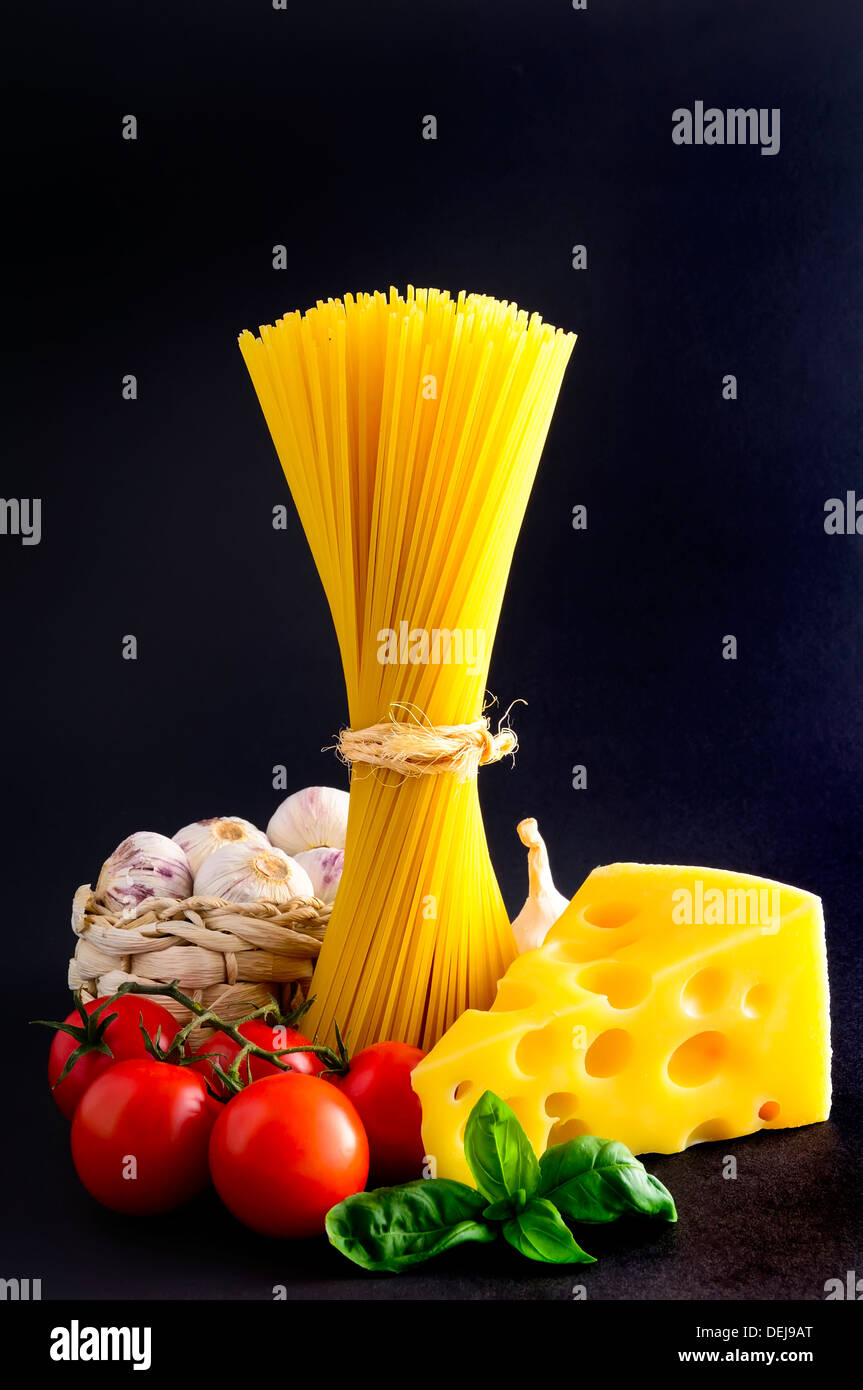 Ancora in vita con la pasta tradizionale ingredienti Foto Stock