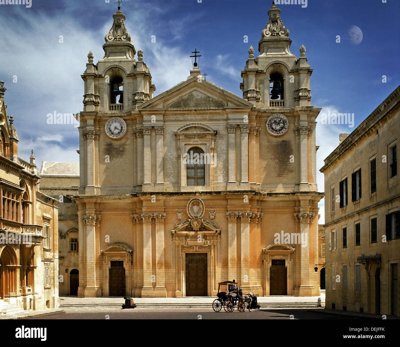 MT - Malta: la Basilica di San Pietro e Paolo Cattedrale presso la storica città di Midina Foto Stock