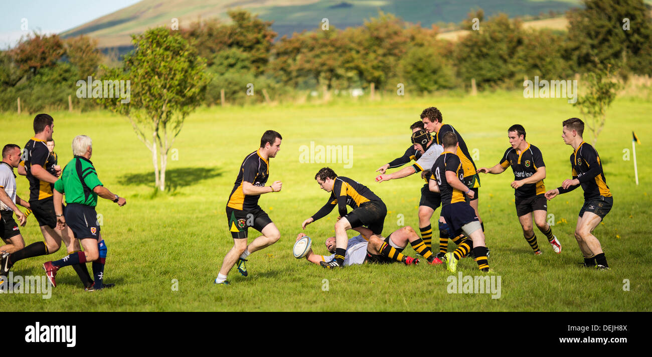 Rugby amatoriale, Ulster. Armoy V Letterkenny Foto Stock