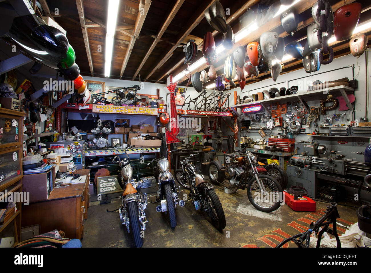 Powerplant Motorcycle Company, Melrose Avenue, Los Angeles, California, Stati Uniti d'America Foto Stock