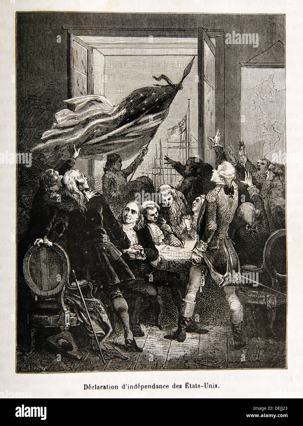 Negli Stati Uniti la dichiarazione di indipendenza è una dichiarazione adottata dal Congresso continentale il 4 luglio 1776, che Foto Stock