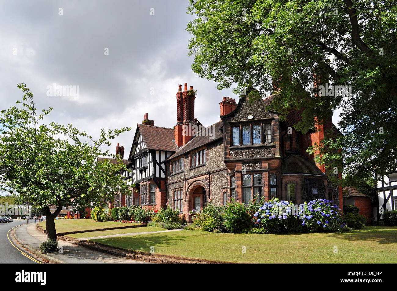Il villaggio di Port Sunlight in Mersyside, Regno Unito Foto Stock