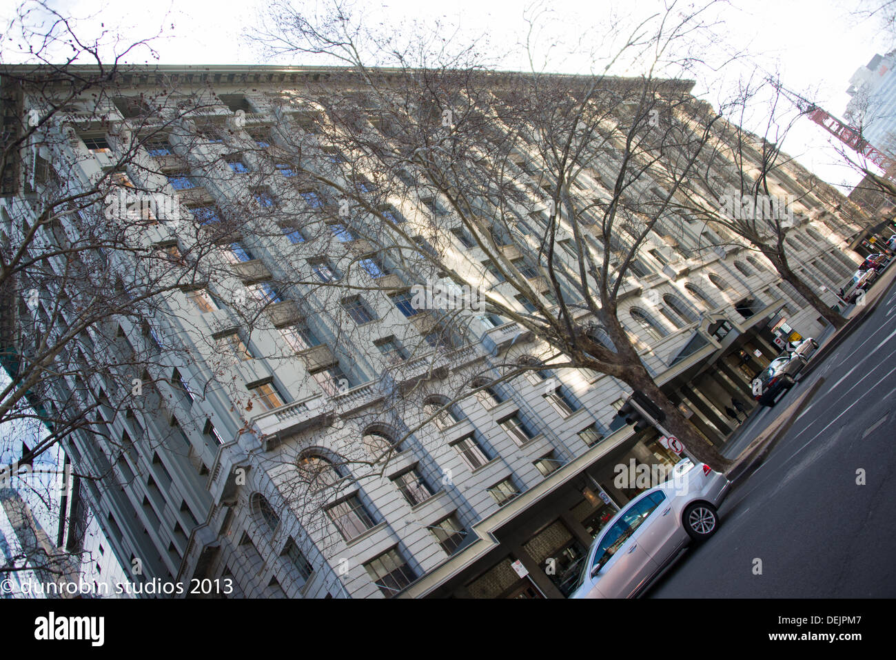 Il forum building 1920"2 architettura georgiana flinders melbourne e Russell street CBD. Foto Stock