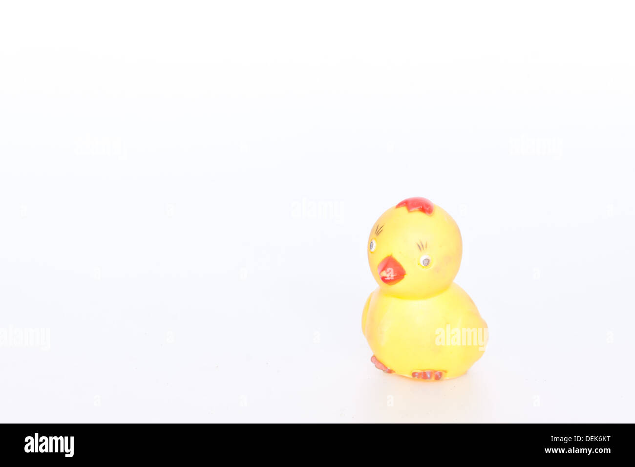 Poco anatra sul libro bianco Foto Stock