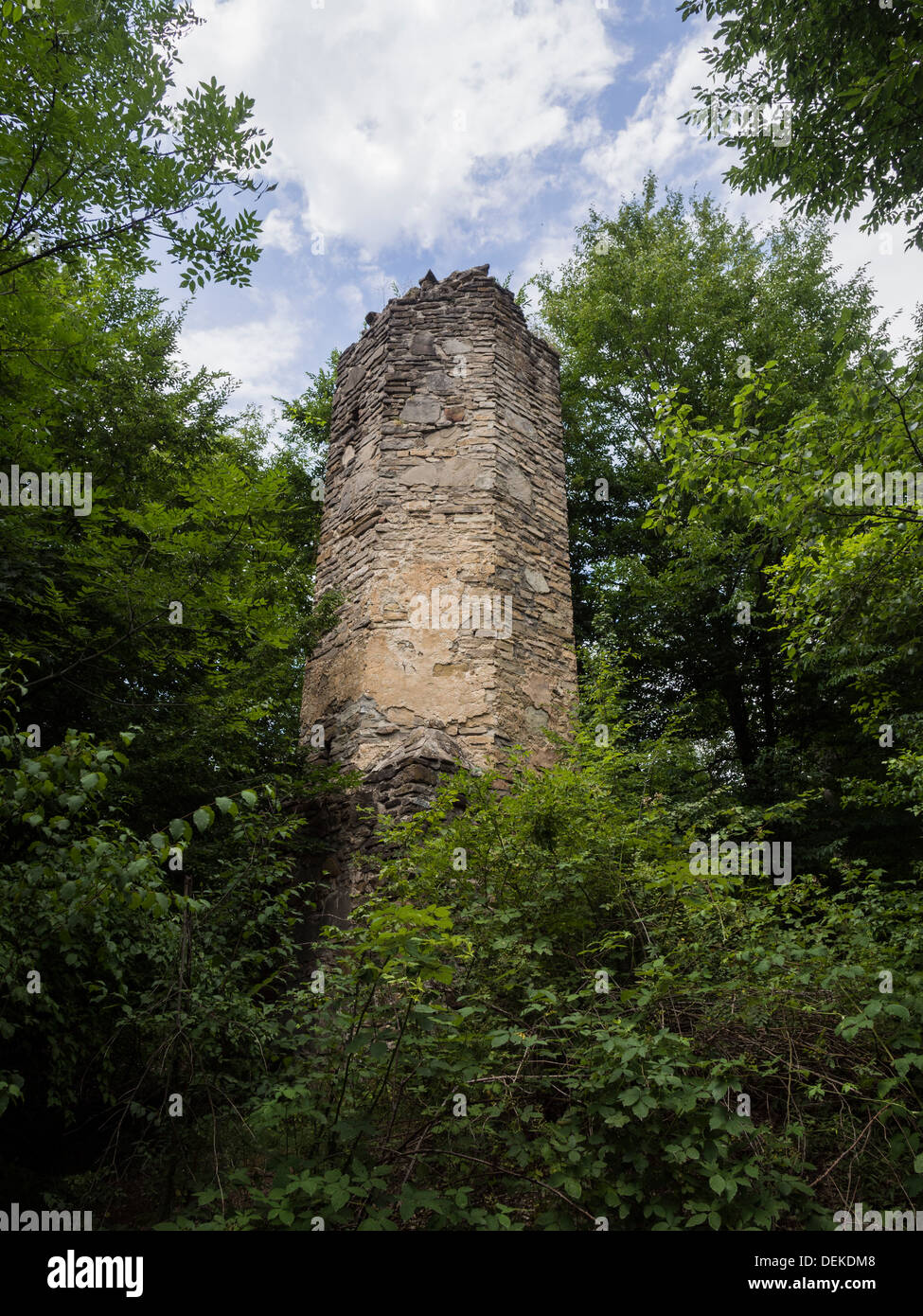 Vecchia torre difensiva nella regione di Kakheti, Georgia. Foto Stock