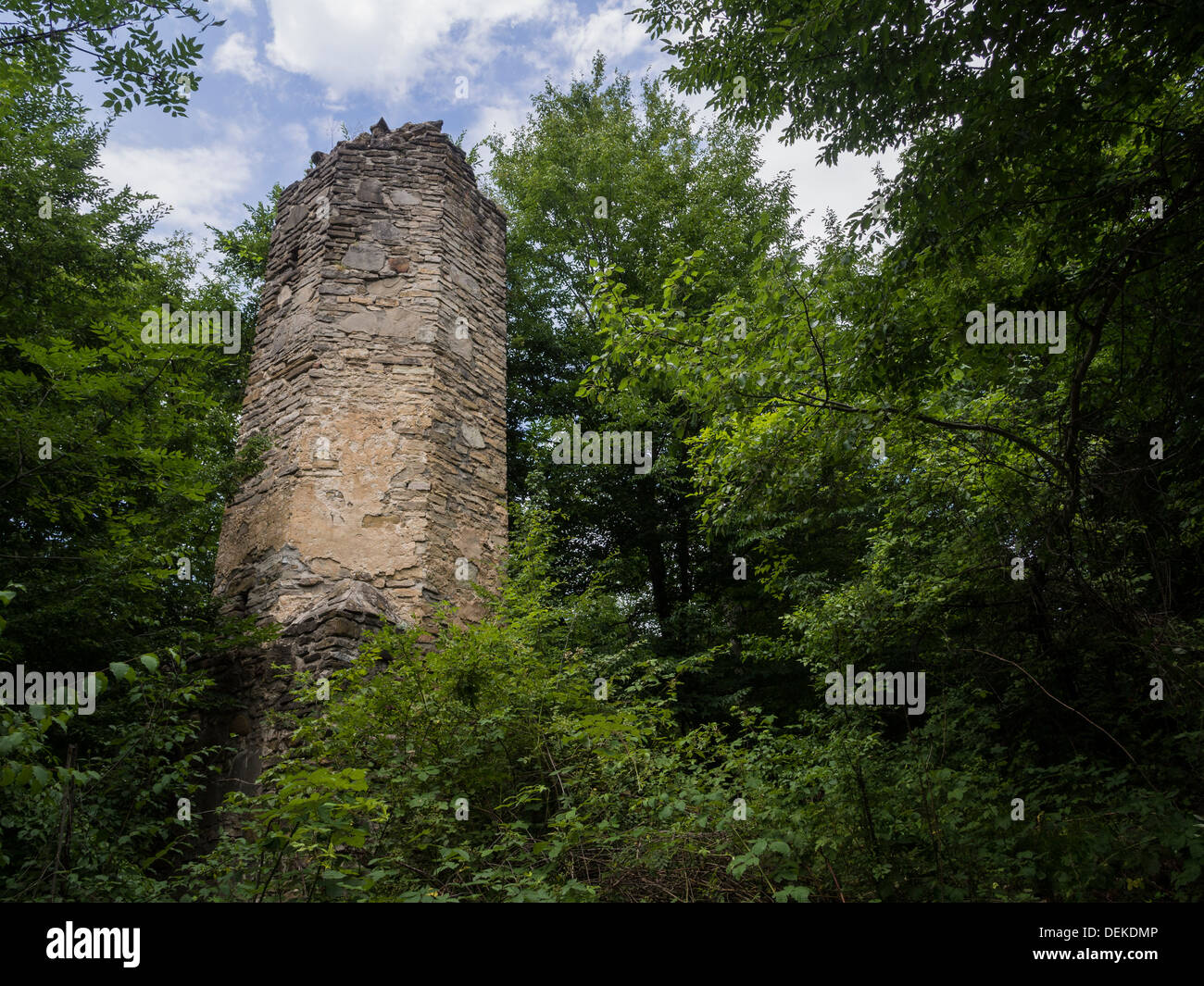 Vecchia torre difensiva nella regione di Kakheti, Georgia. Foto Stock