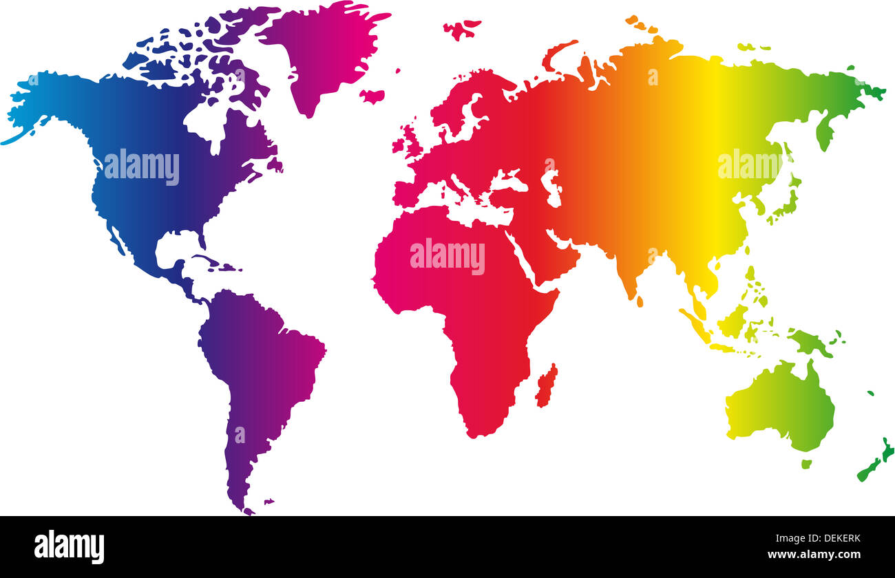 Mappa del mondo Foto Stock