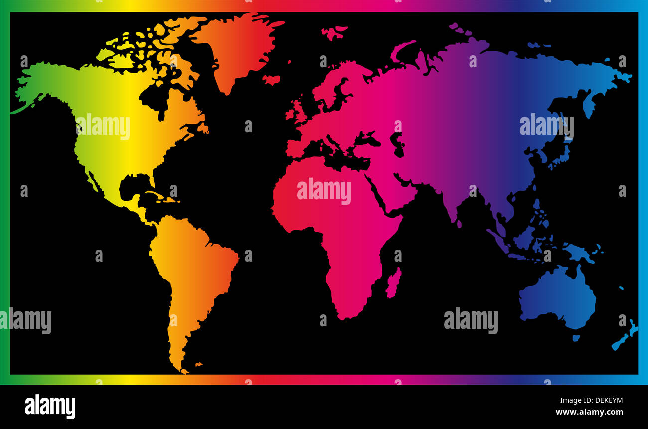 Mappa del mondo Foto Stock