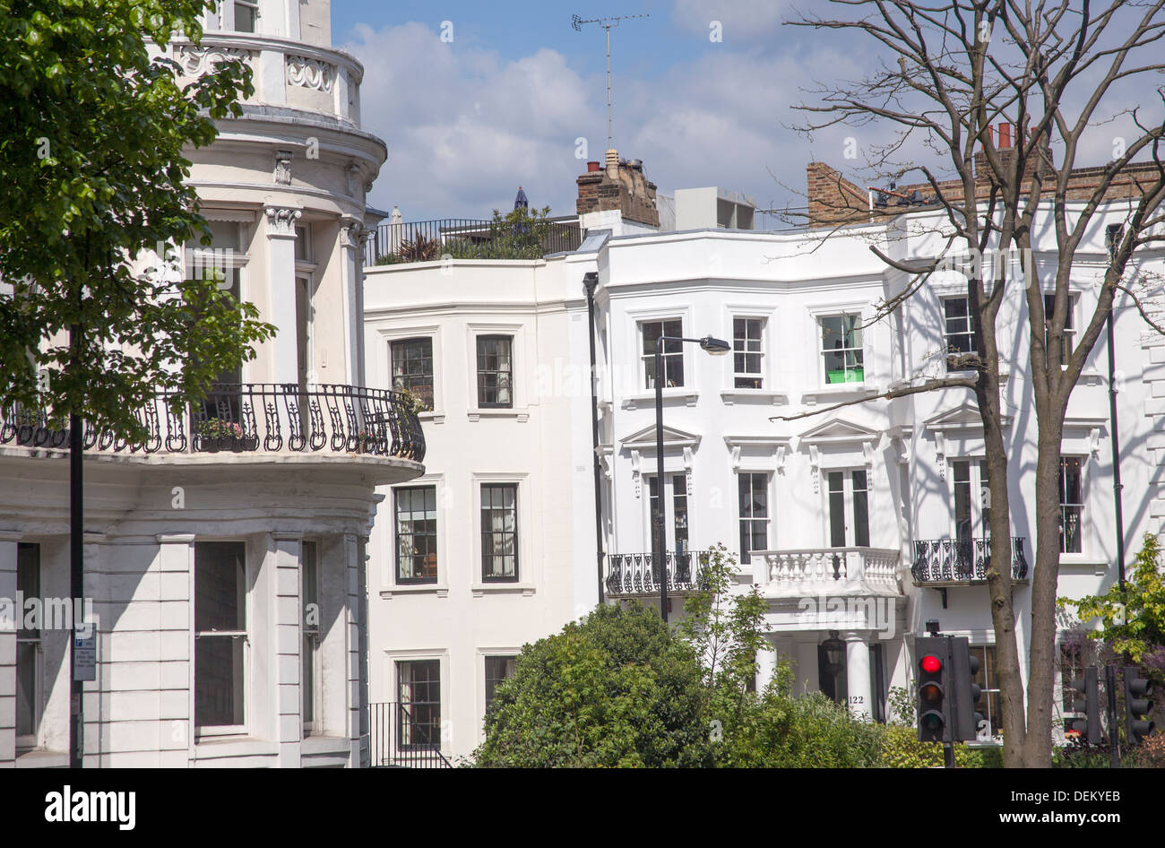 Notting Hill Londra case plurifamiliari Foto Stock