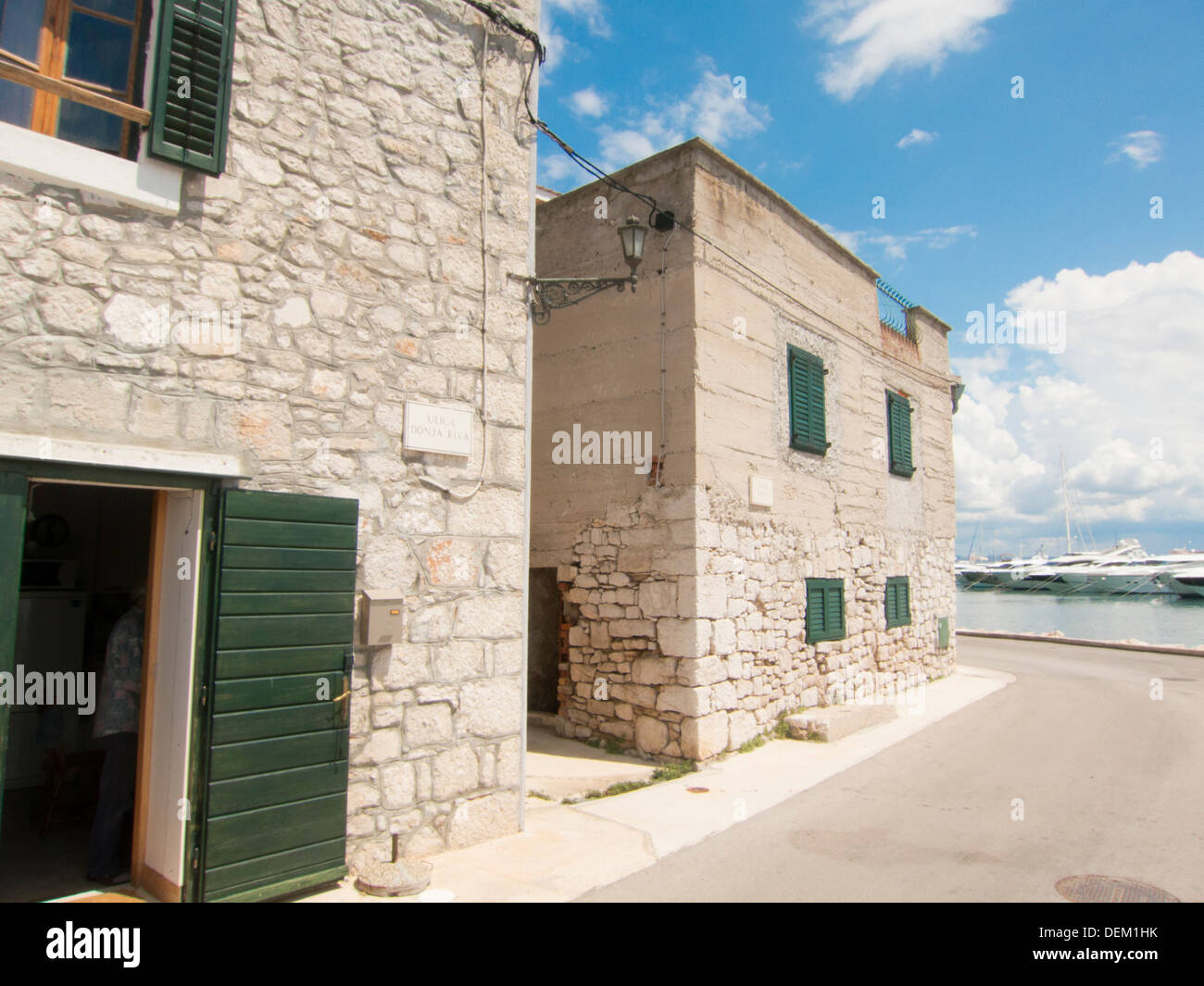 Case tradizionali,Tribunj, Croazia Foto Stock