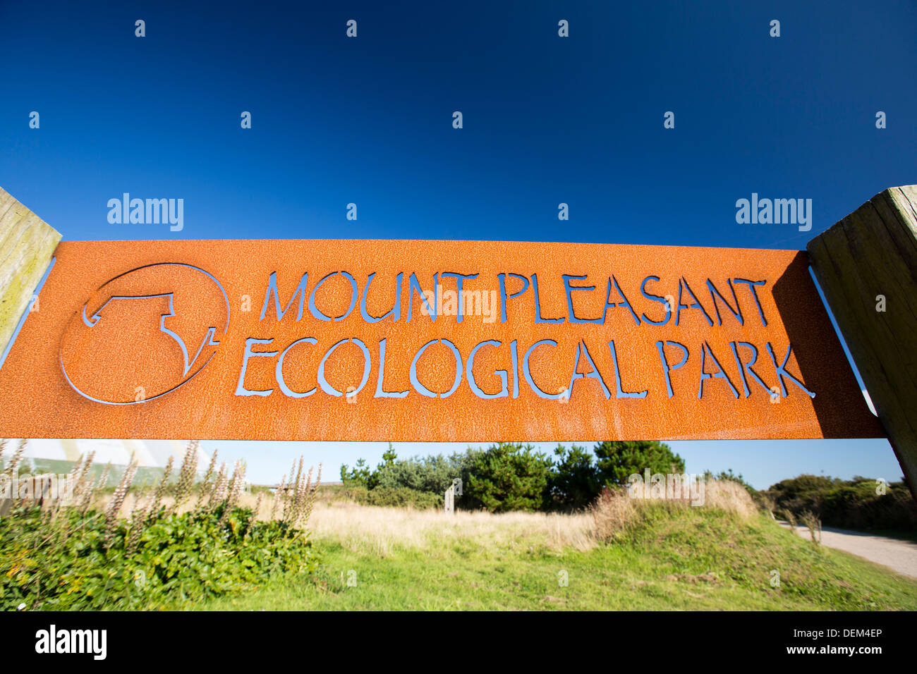 Mount Pleasant Parco Ecologico Porthtowan, Cornwall, Regno Unito. Foto Stock