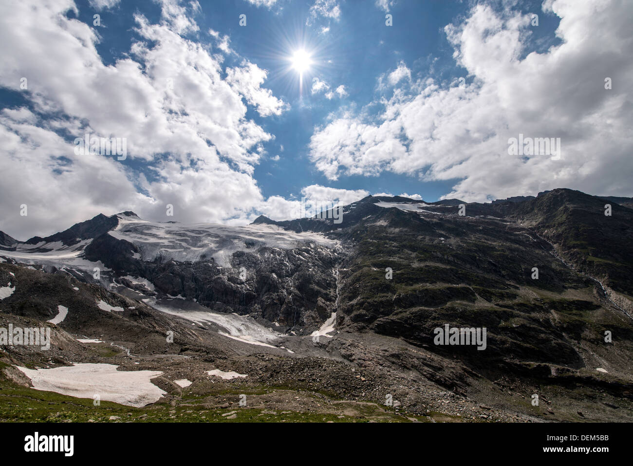 Vista delle Alpi austriache nei pressi di Obergurgl Tirolo Austria Europa Foto Stock