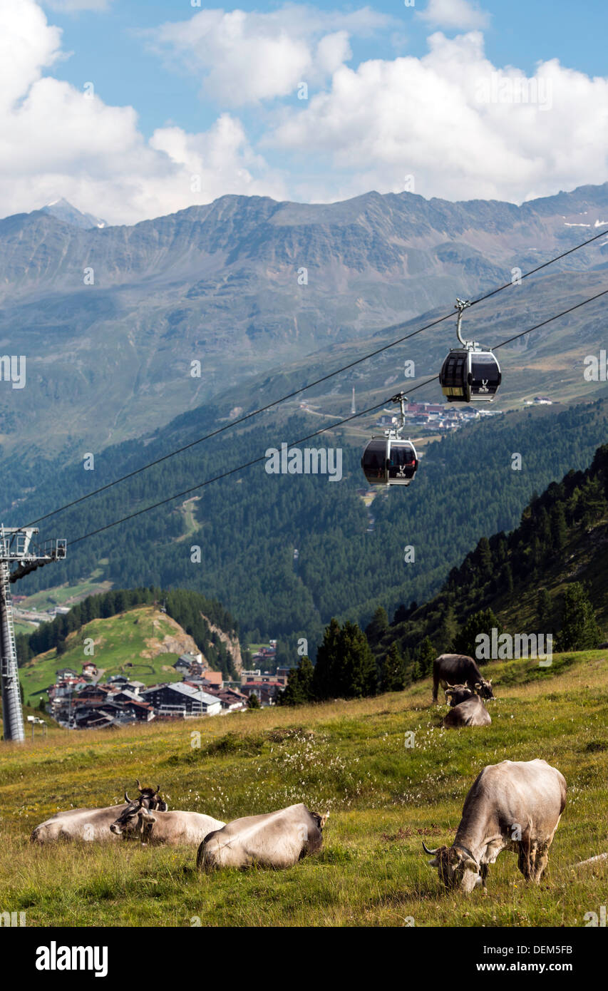 Obergurgl ski resort Alpi austriache Tirolo Austria Foto Stock