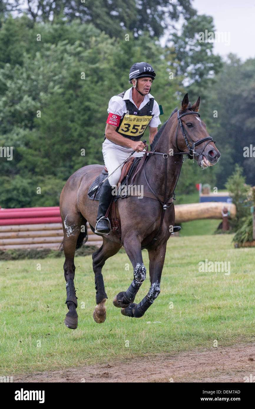 Andrew Nicholson su Viscount George a FBE 2013, Gatcombe Park Foto Stock