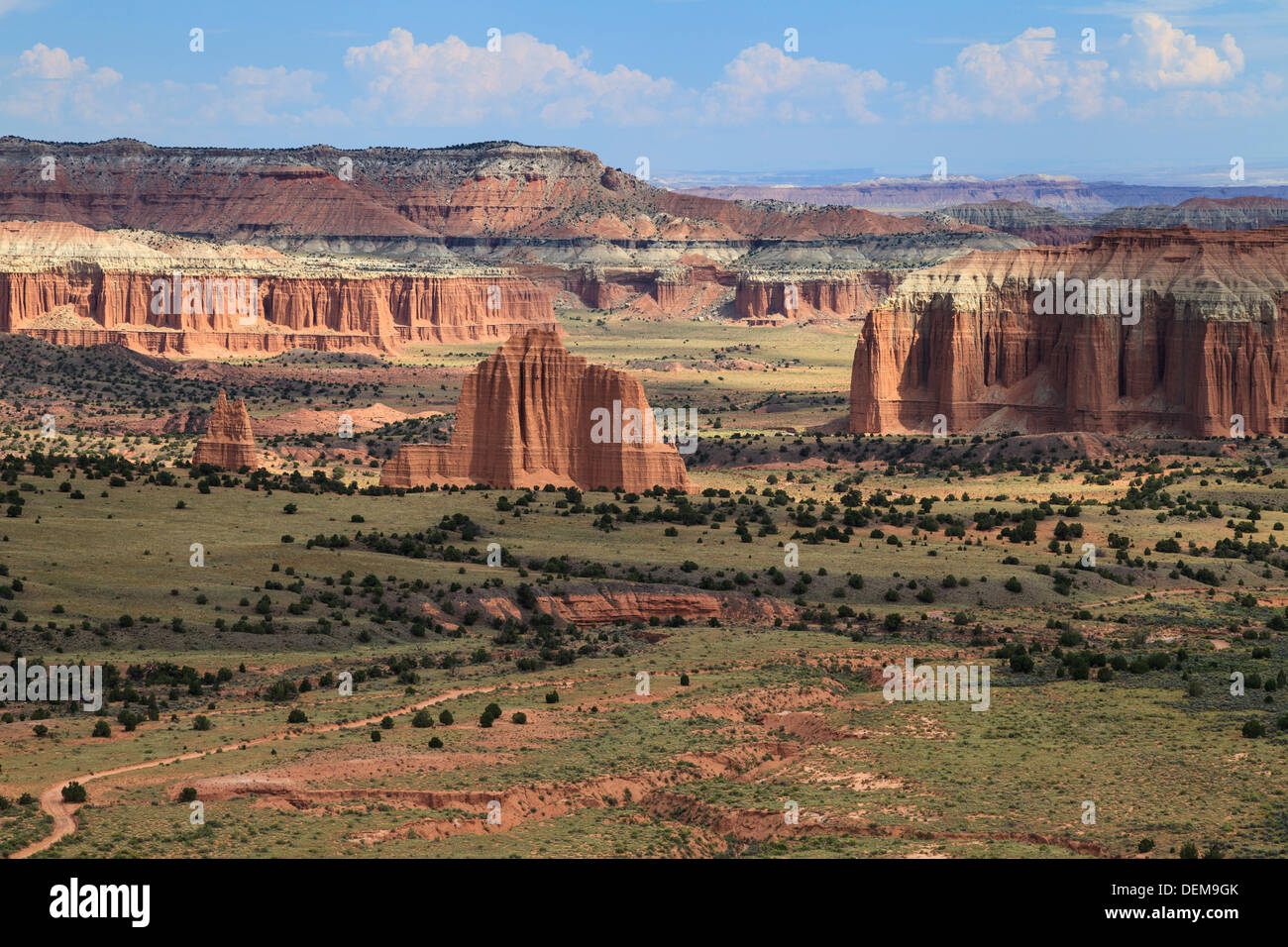 Cattedrale Valley, il Parco nazionale di Capitol Reef Foto Stock