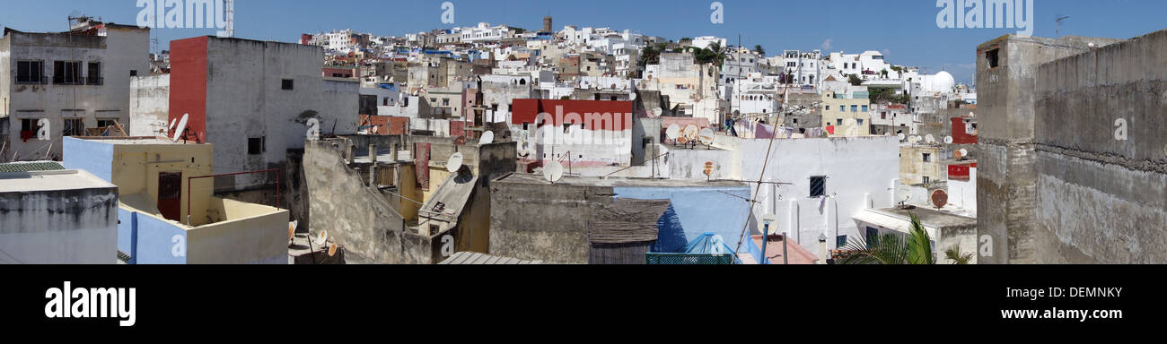 Vista panoramica di Tangeri, Marocco Foto Stock