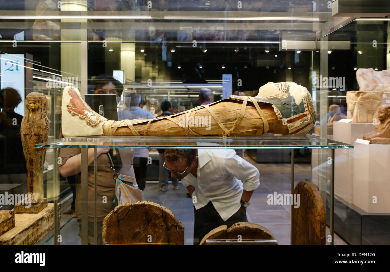 Alcune immagini all'interno del Museo Egizio di Torino Foto Stock