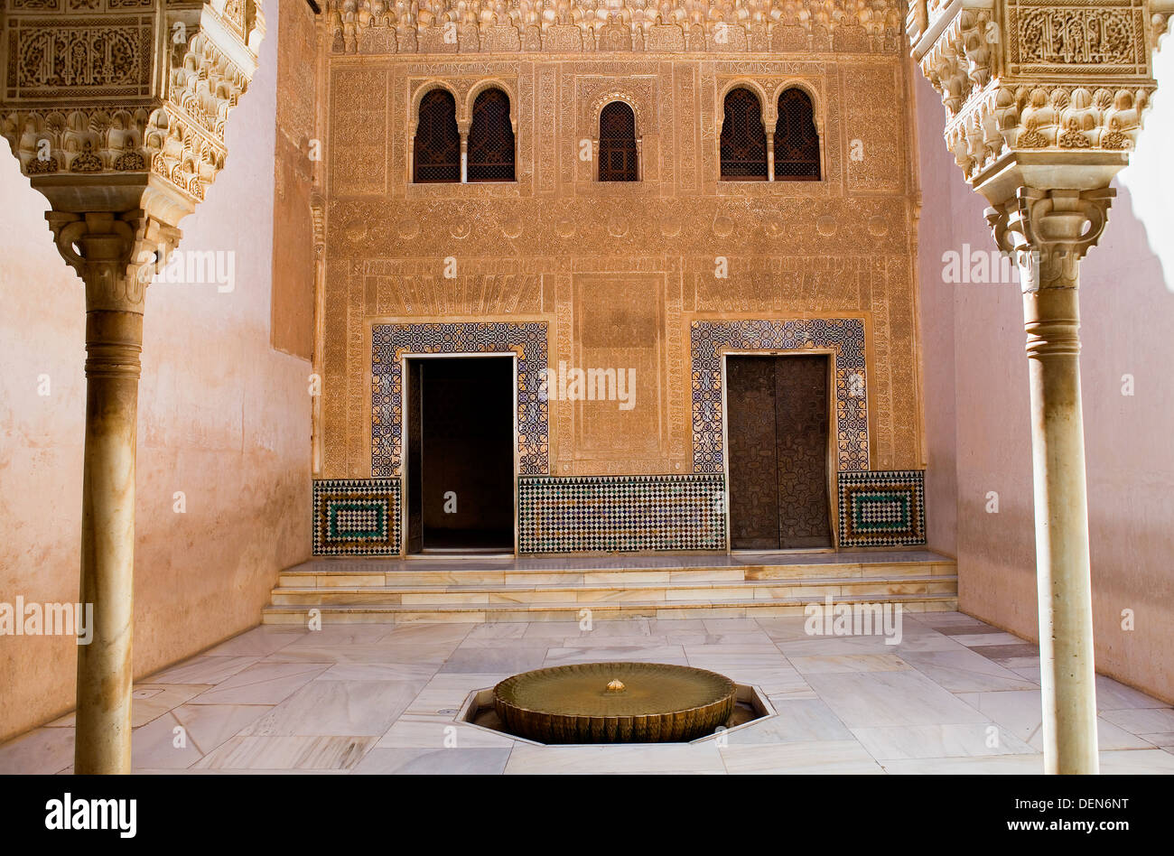 "Cuarto Dorado',camera oro, Nazaries palazzi, Alhambra di Granada Andalusia Foto Stock