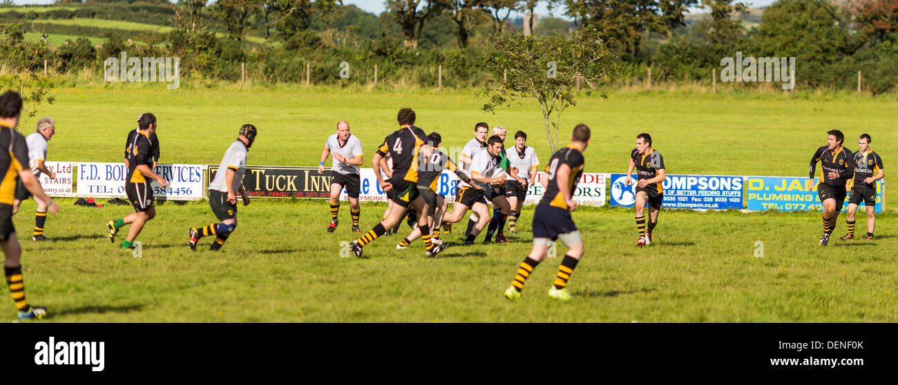 Rugby amatoriale Ulster Irlanda del Nord Armoy 'v' Letterkenney Foto Stock