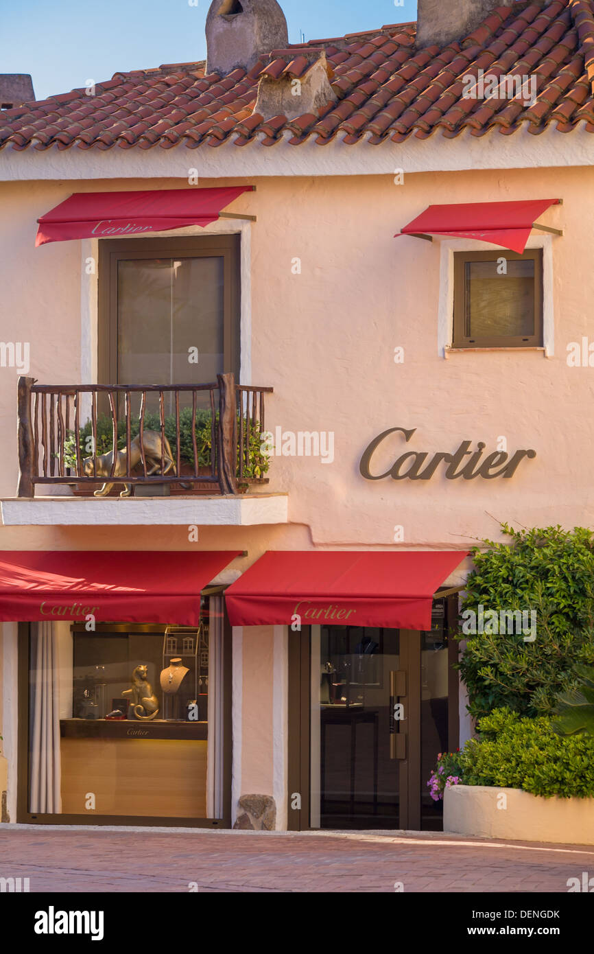Negozio di Cartier nel lusso italiano resort di Porto Cervo, Sardegna,  Italia Foto stock - Alamy