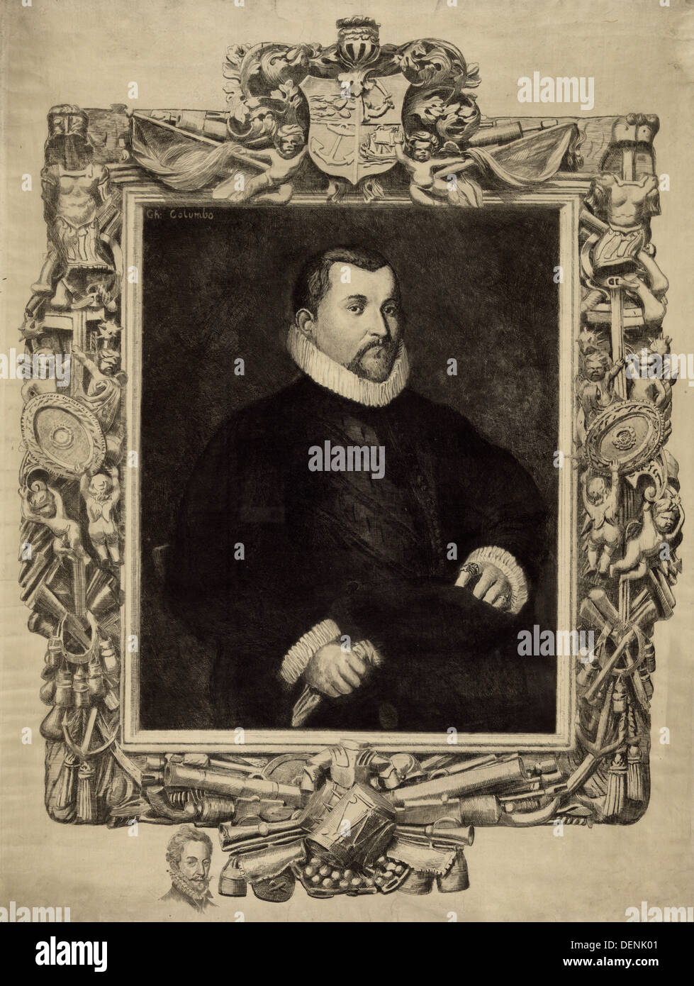 Ritratto di Cristoforo Colombo Foto Stock