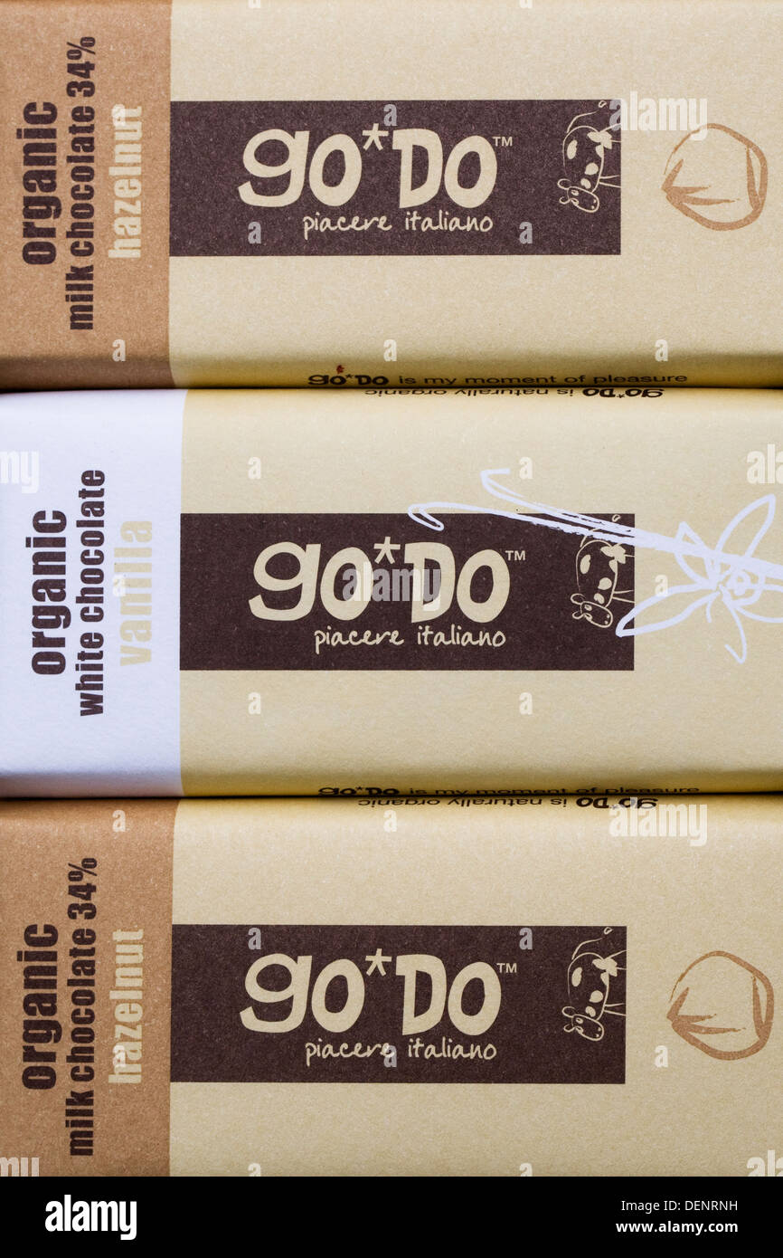Cioccolato Bio bar pattern. Foto Stock