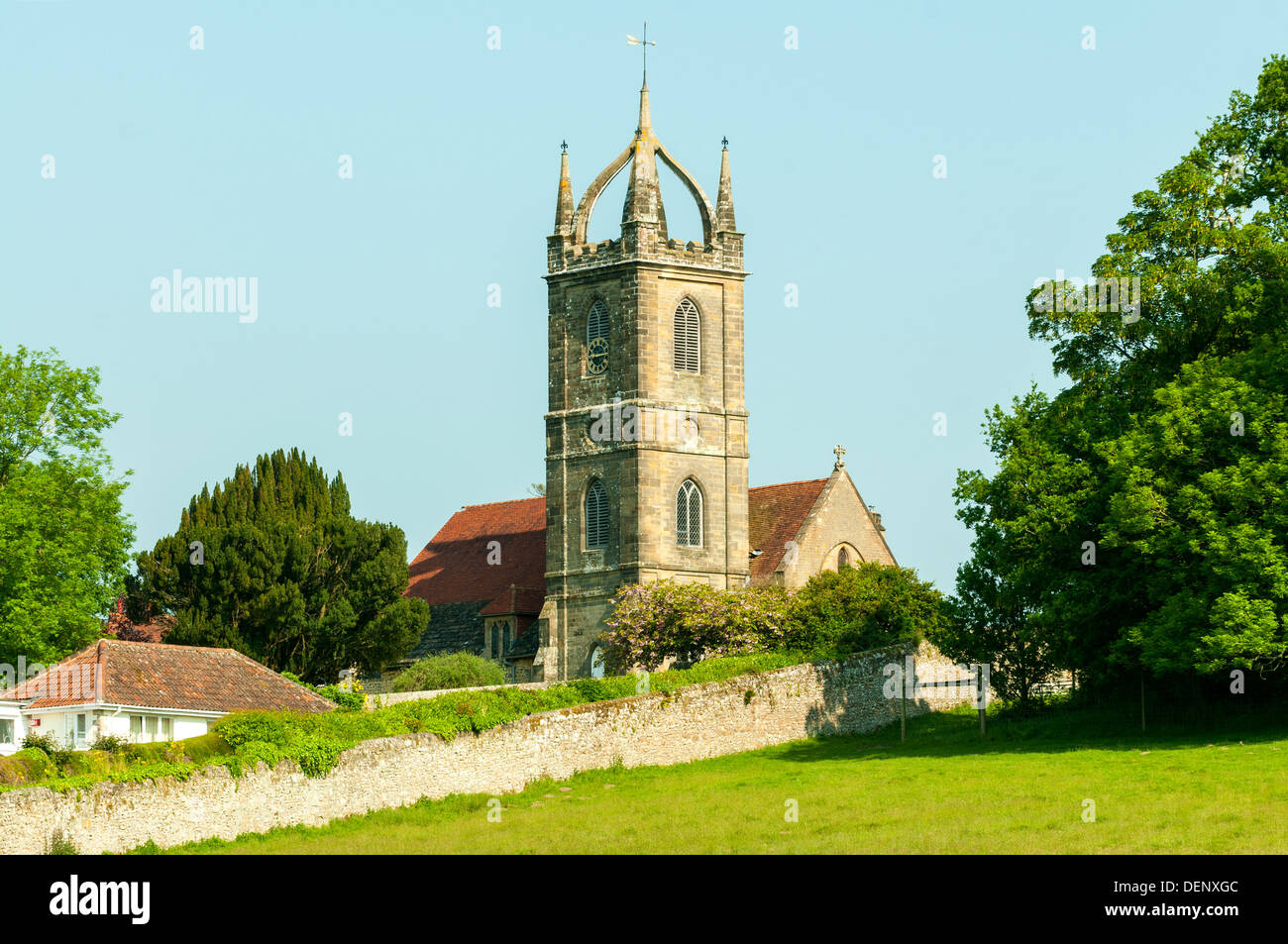 Tutti Hallows la Chiesa a Tillington, West Sussex, in Inghilterra Foto Stock