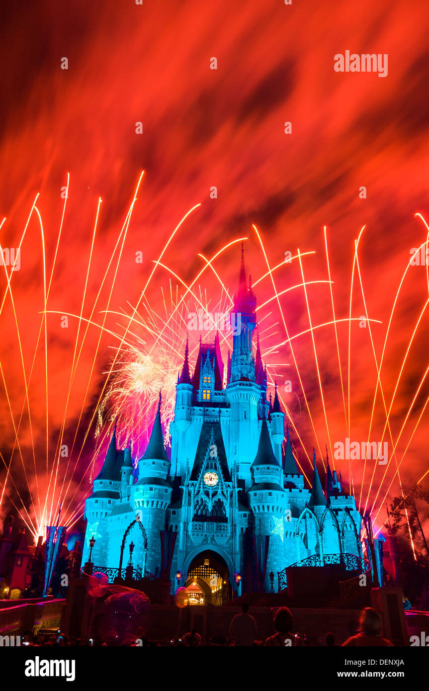 Castle,Disney World, Florida, Stati Uniti d'America Foto Stock