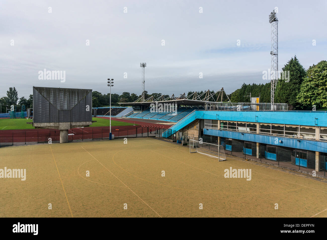 Il Palazzo di Cristallo Athletics Stadium, situato nel Palazzo di Cristallo Park, Londra, Inghilterra. Foto Stock