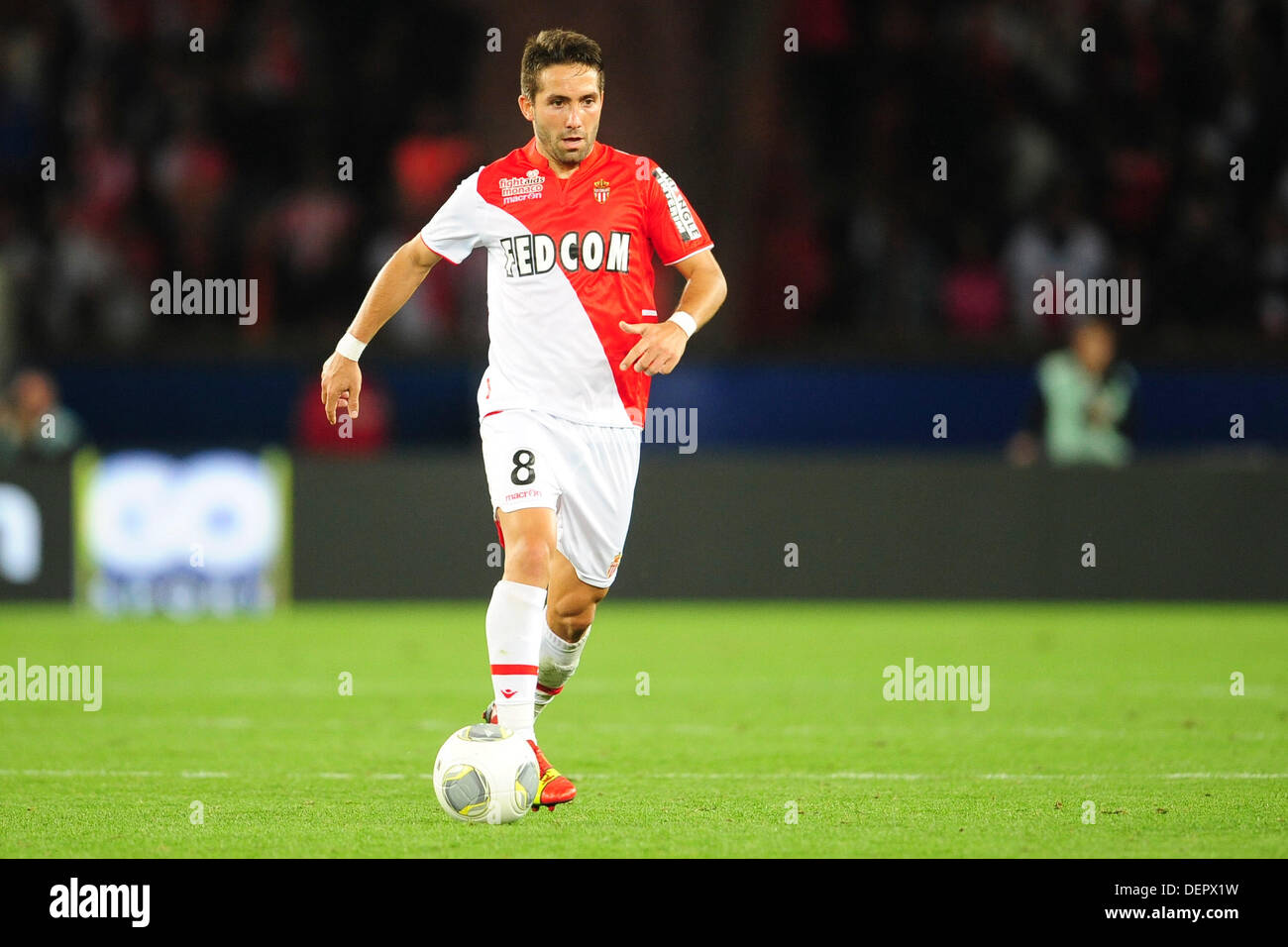 Parigi, Francia. Il 22 settembre, 2013. Moutinho (Monaco) durante il French Ligue un gioco tra Parigi Saint-Germain e come Monaco dal Parc des Princes. Credito: Azione Sport Plus/Alamy Live News Foto Stock