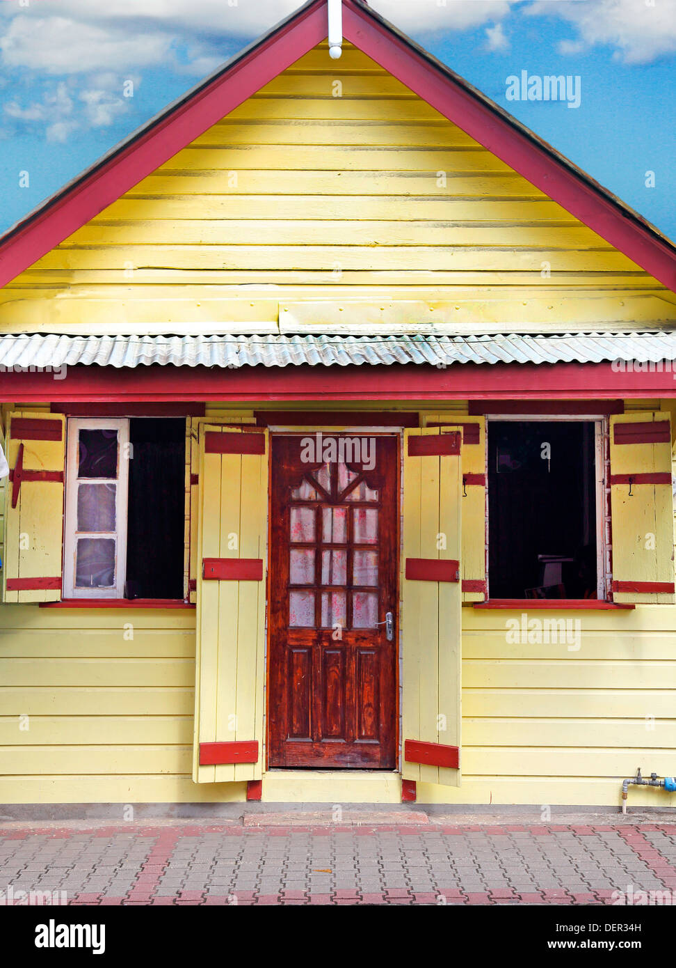 STREETSCENE ,CASTRIES,ST.LUCIA,WEST INDIES,DEI CARAIBI Foto Stock