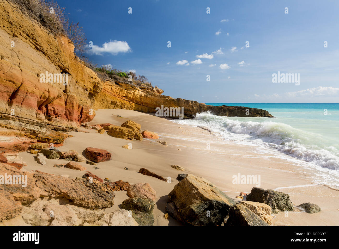 Cupecoy Beach su Sint Maarten / St Martin, dei Caraibi Foto Stock