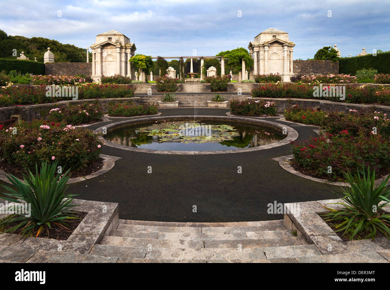 Irish National War Memorial Gardens da Edwin Lutyens, Islandbridge, Dublin City, al 49,400 soldati irlandesi nella Grande Guerra. Foto Stock