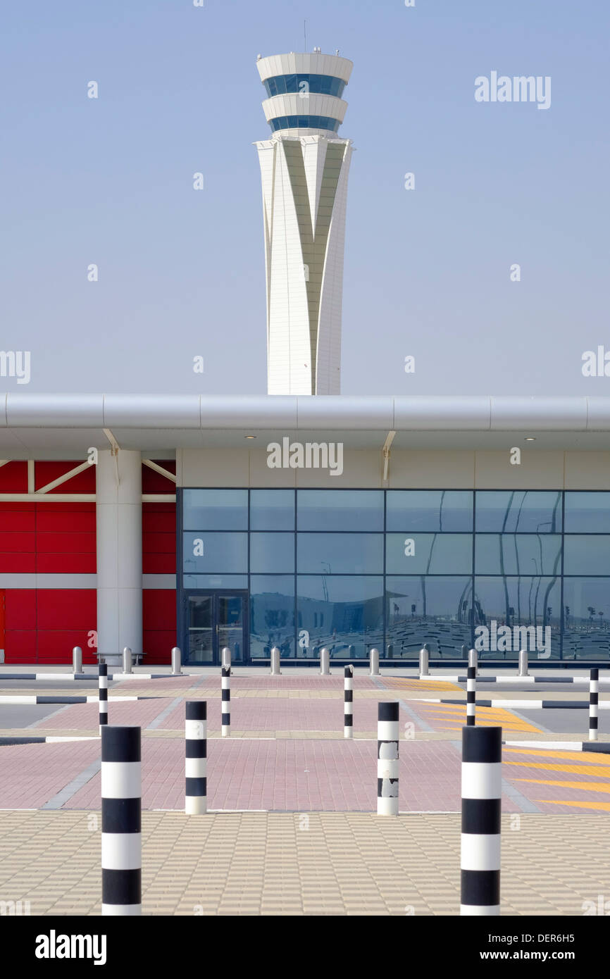 Nuovo terminal passeggeri edificio a Al Maktoum aeroporto internazionale di Dubai World Central District, Dubai Emirati Arabi Uniti Foto Stock