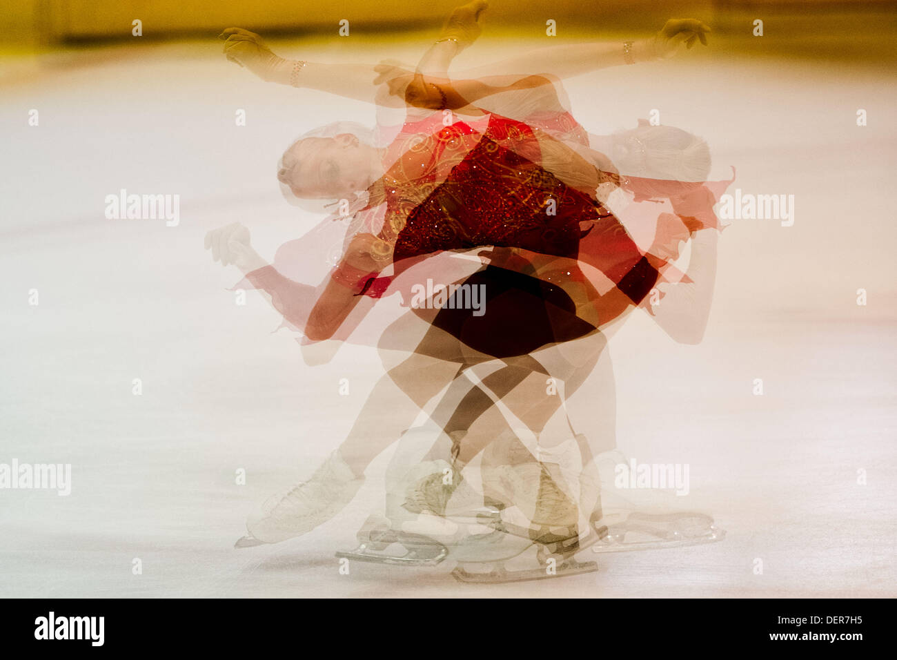 L'ambiance shot, 20 settembre 2013 - Pattinaggio di Figura : Junior Ladies breve programma dell'ISU Trofeo Lombardia 2013 in Palasesto, Sesto San Giovanni, Italia, (foto di Enrico Calderoni/AFLO SPORT) [0391] Foto Stock
