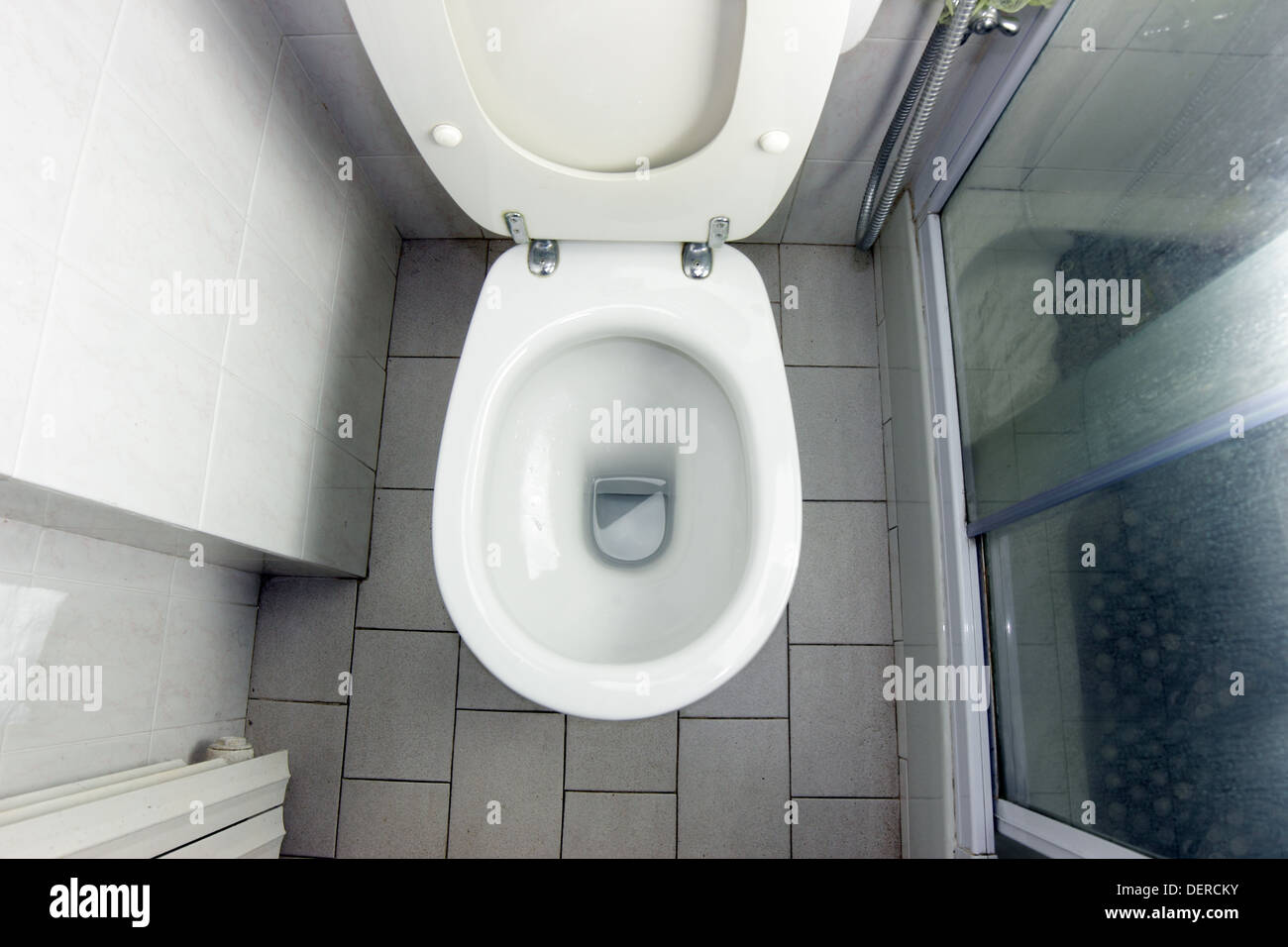 Wc, WC in un ampio angolo di vista da sopra Foto Stock