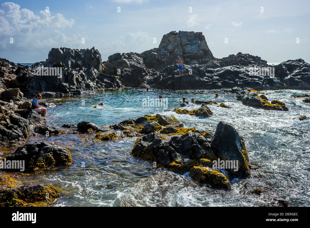 Parco Nazionale di Arikok piscina naturale Foto Stock