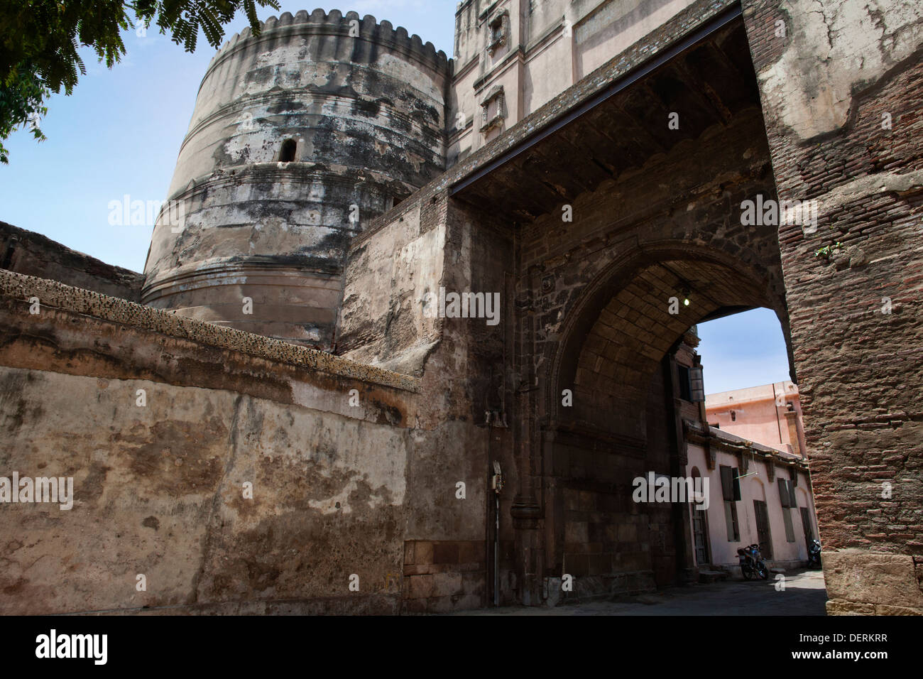 Archway al fort, Bhadra Fort, Ahmedabad, Gujarat, India Foto Stock