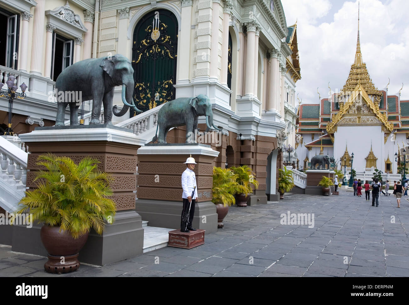 Guardia. Grand Palace. bangkok, Thailandia, asia Foto Stock