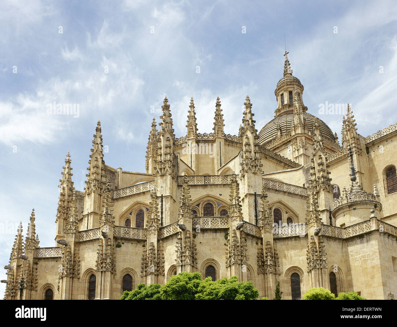 Spagna. Segovia. Cattedrale. In stile tardo gotico. Da Juan e Rodrigo Gil de Hontanon. Esterno. Dettaglio. Foto Stock
