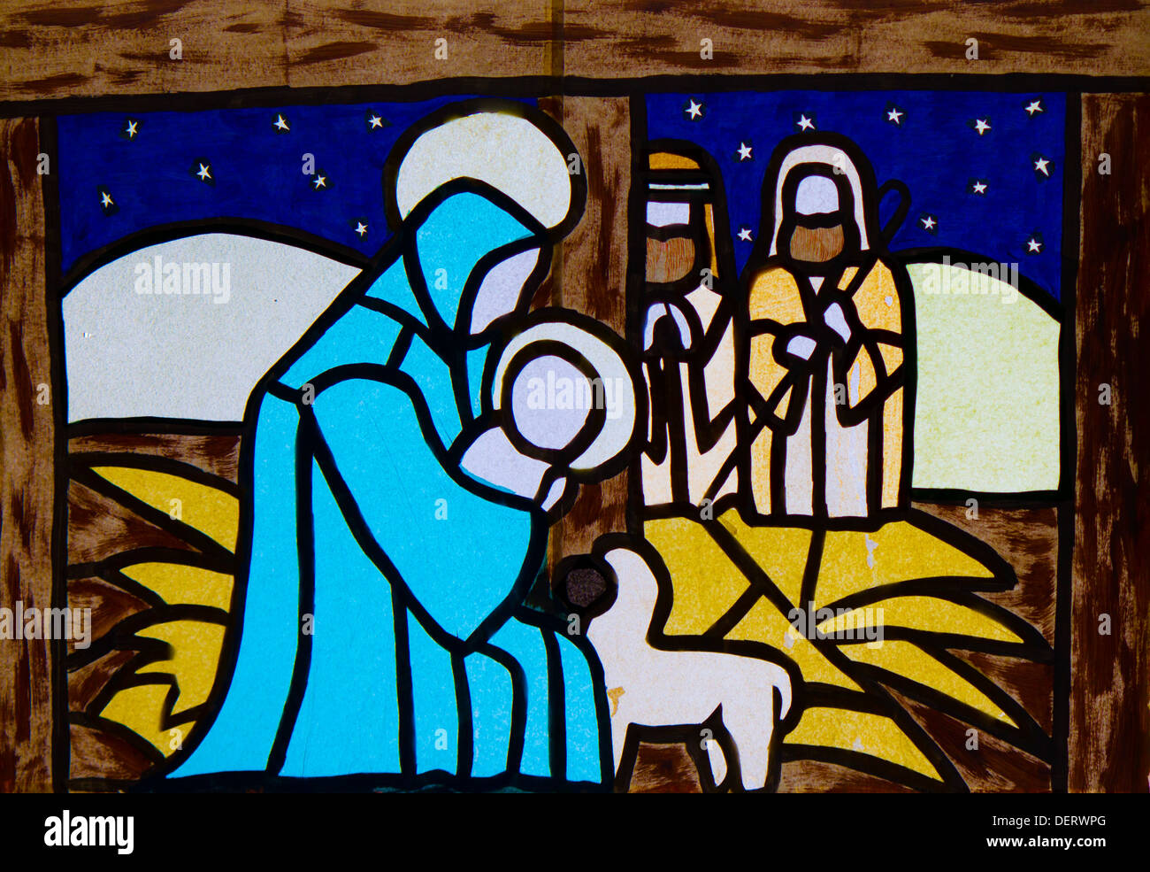 Presepe presepe con la Vergine Maria Foto Stock