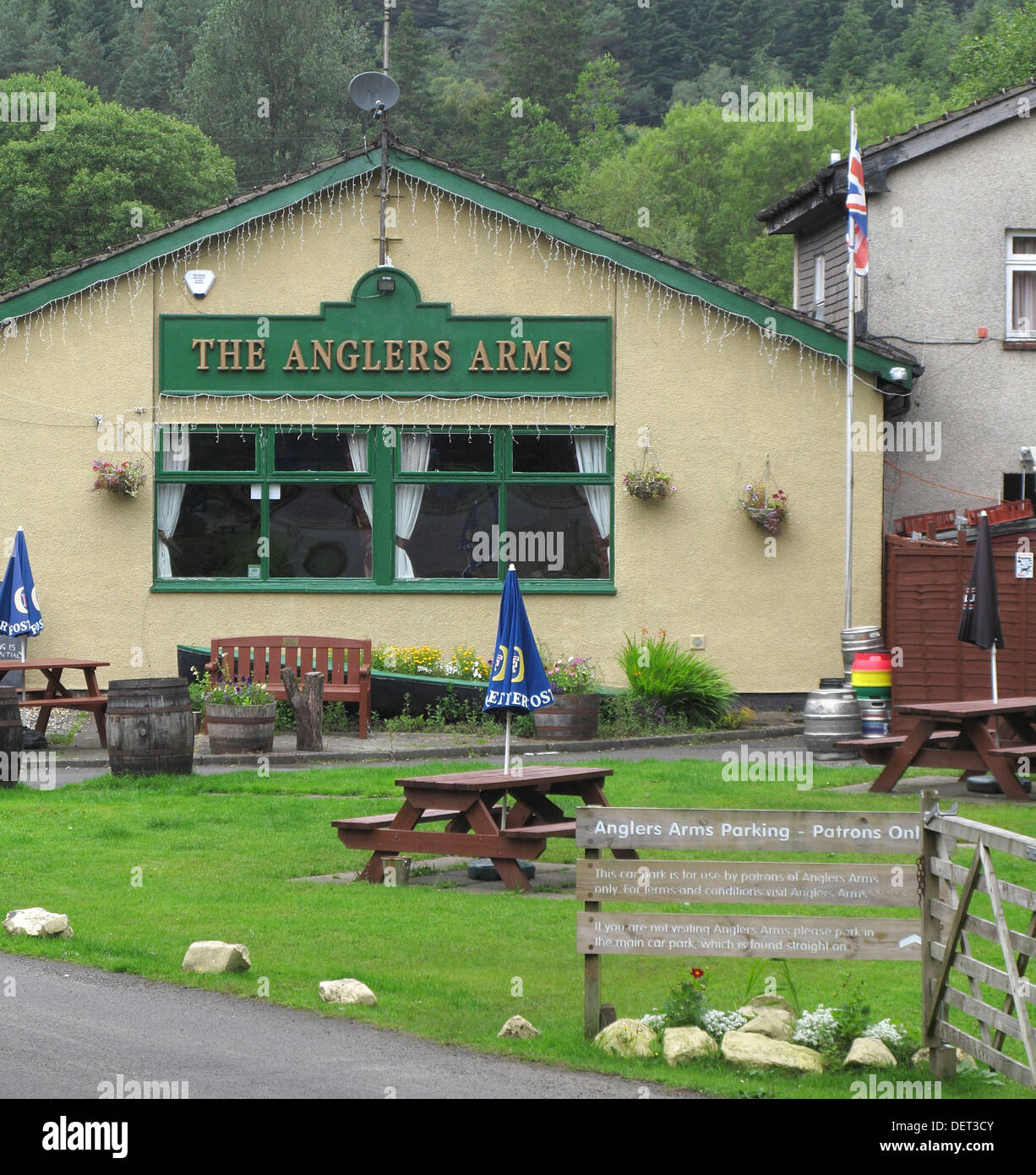 The Anglers Arms Pub, Kielder Village, Northumberland, Regno Unito Foto Stock