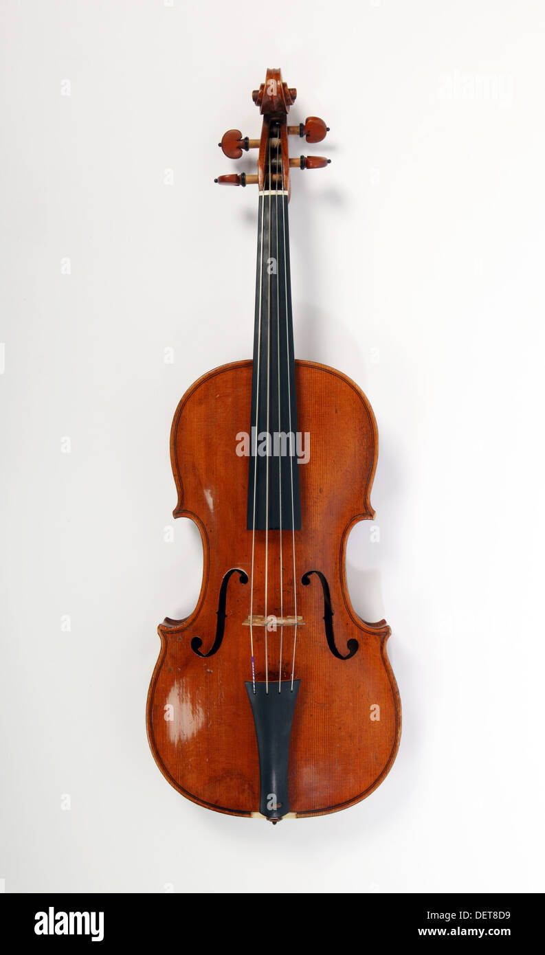 Violino barocco di set-up Foto Stock