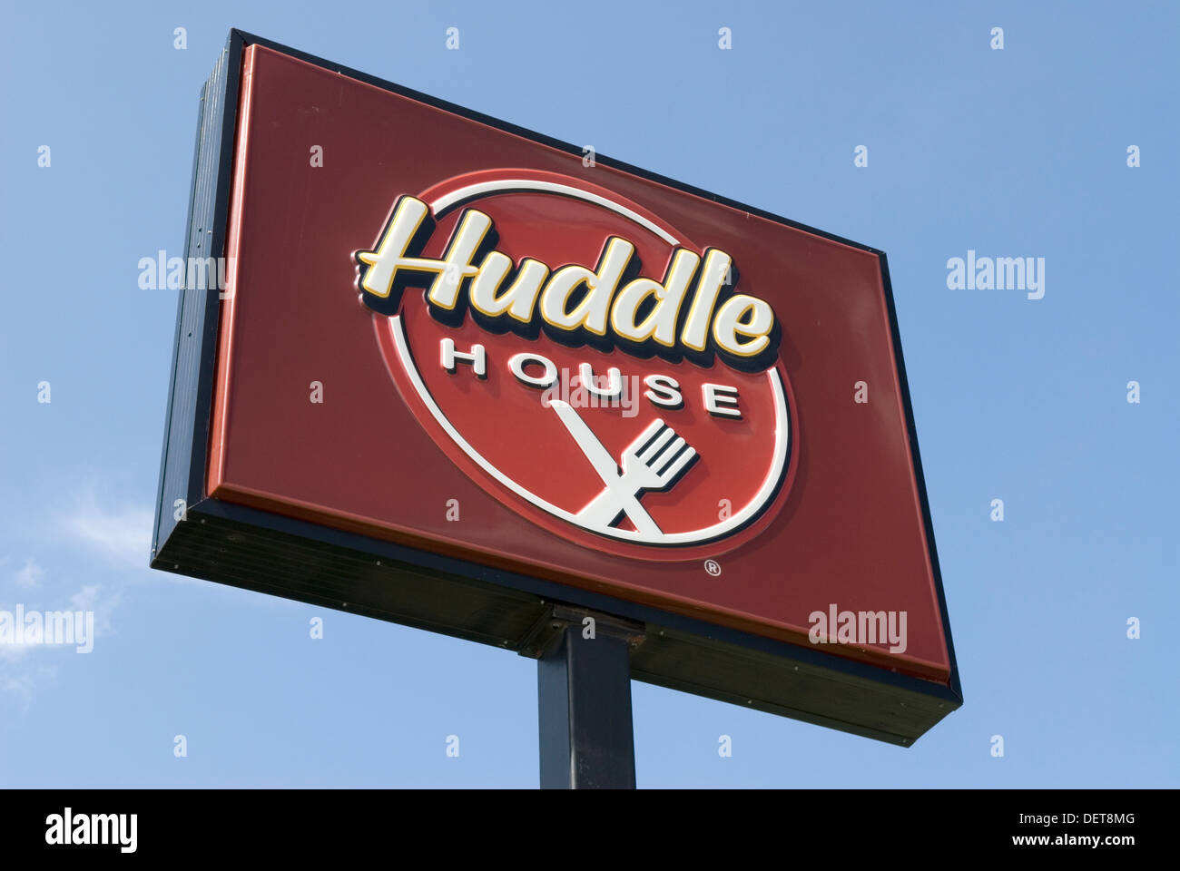 Huddle House restaurant sign USA Foto Stock