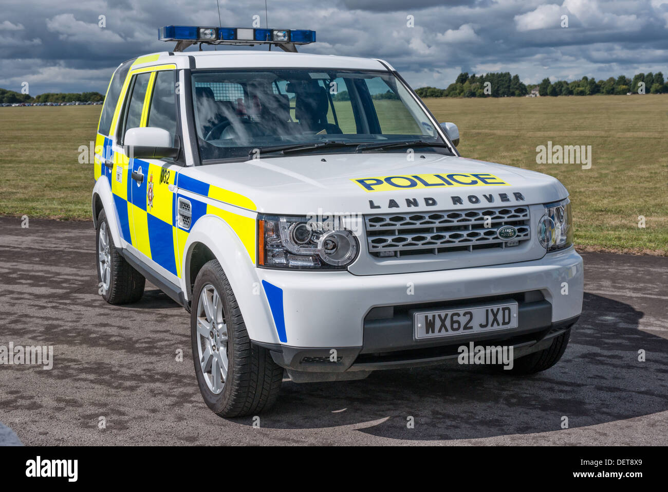 Una polizia di Wiltshire Land Rover Discovery, REGNO UNITO Foto Stock