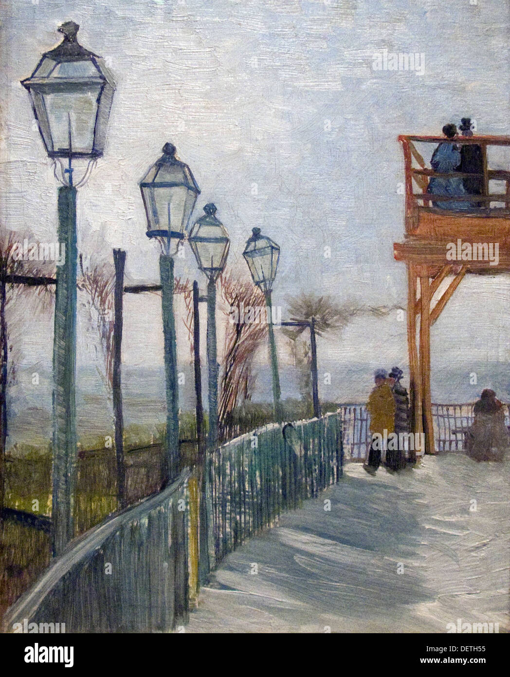 Vincent van Gogh - Terrazza e piattaforma di osservazione al Moulin de Blute-Fin, Montmartre - 1887 - L'Art Institute of Chicago Foto Stock