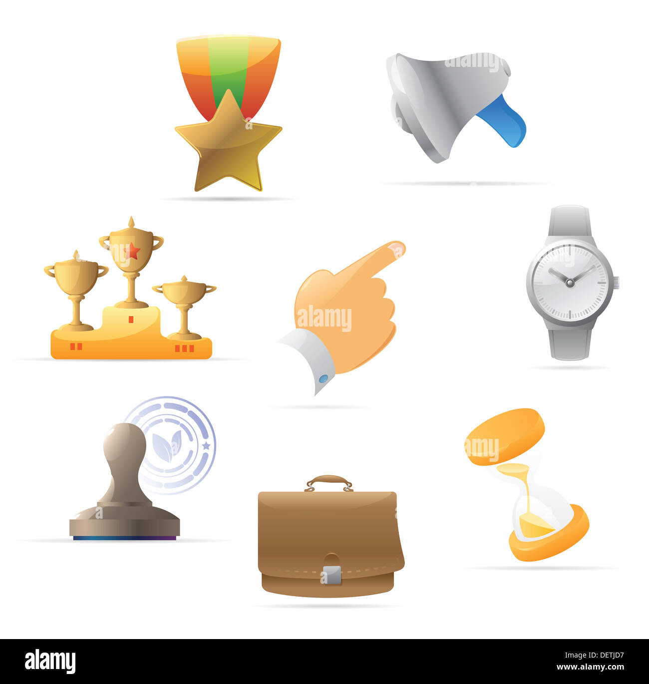 Icone per business metafore e simboli. Foto Stock