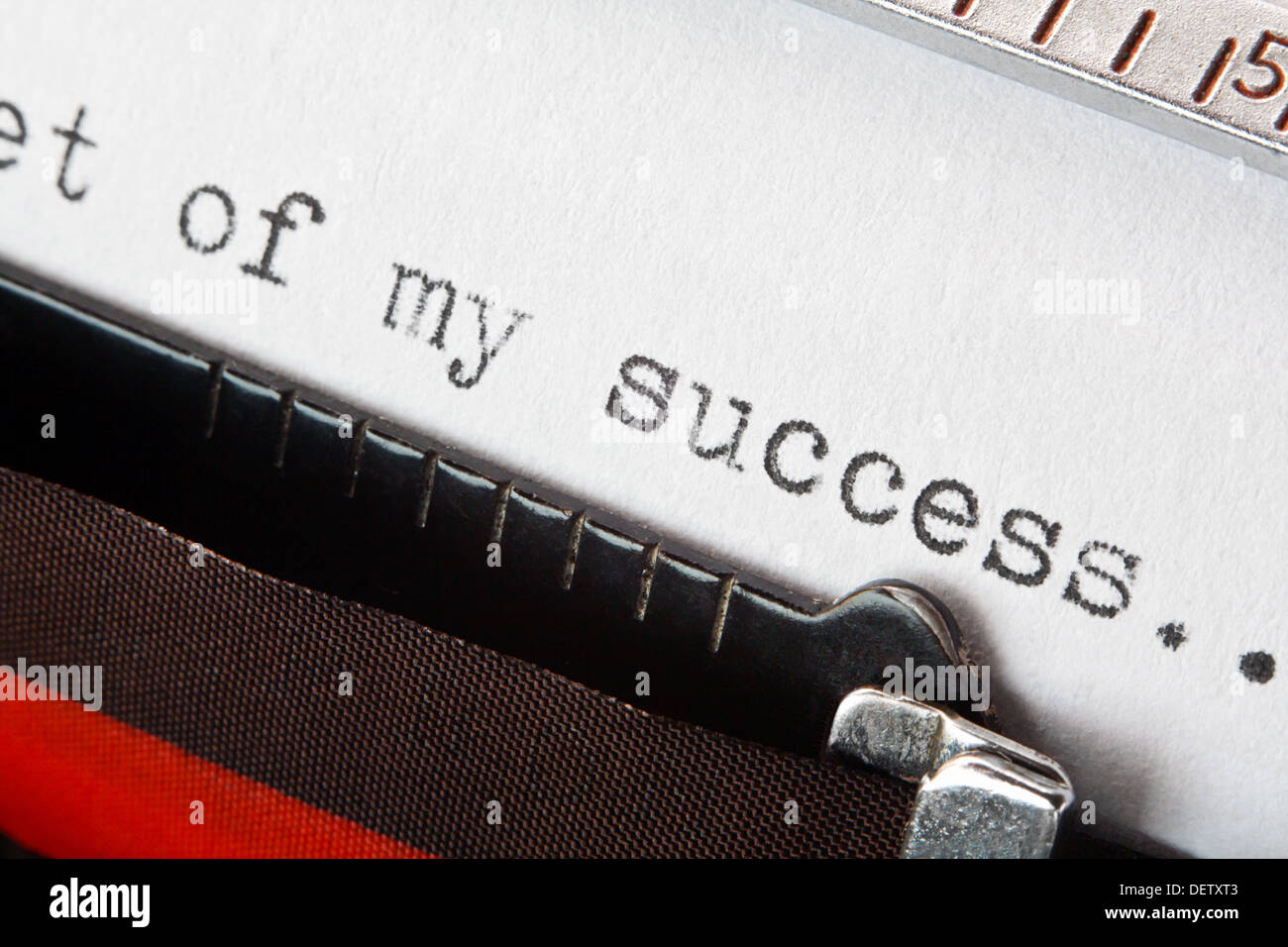 Vecchia Macchina Da Scrivere Con La Frase Segreto Del Mio Successo Buona Per Presentazioni Aziendali Foto Stock Alamy