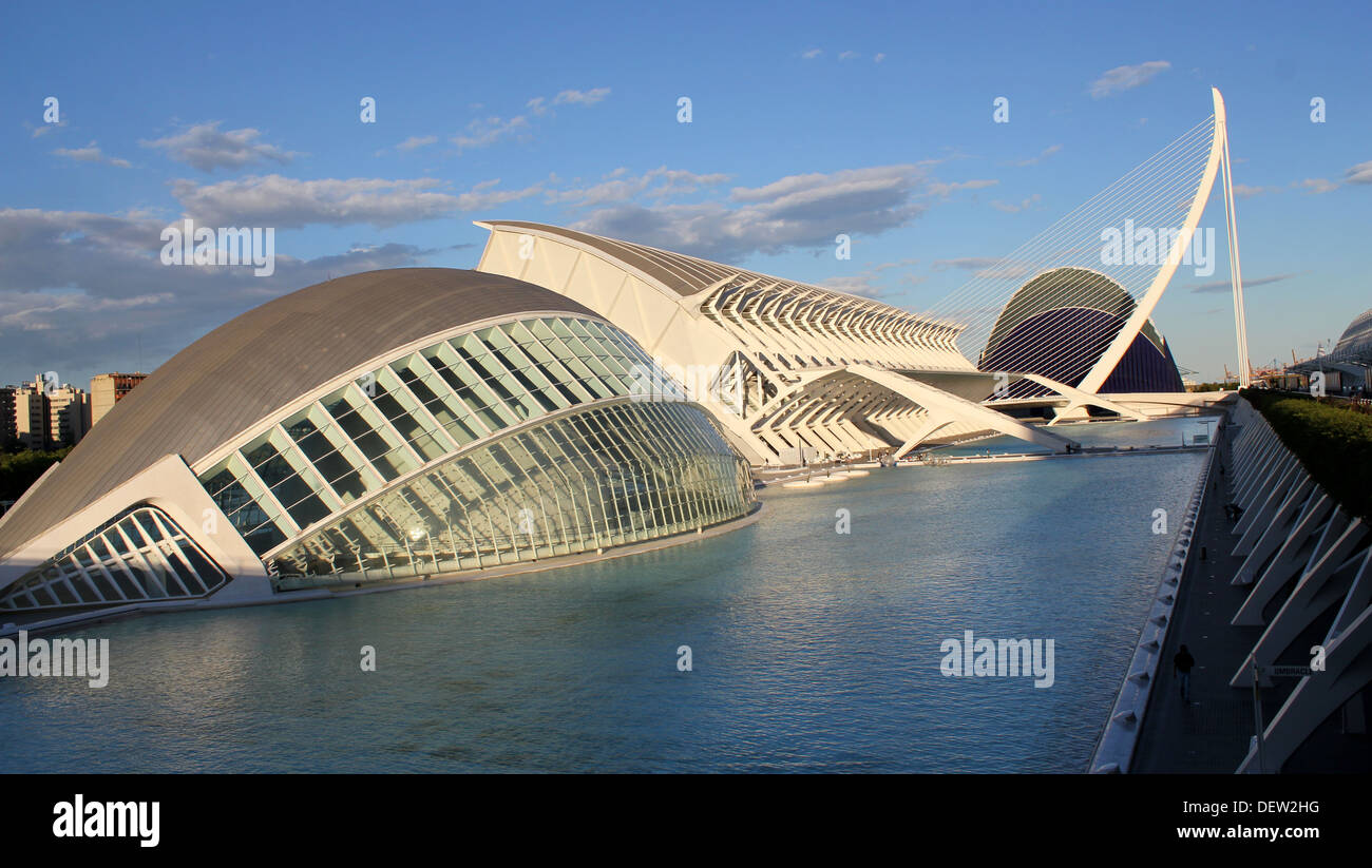 Panorama della città delle arti e delle scienze di valencia, spagna ... Citta delle arti e delle scienze di valencia